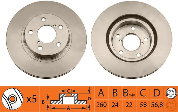 Disque de frein SB BR27102T