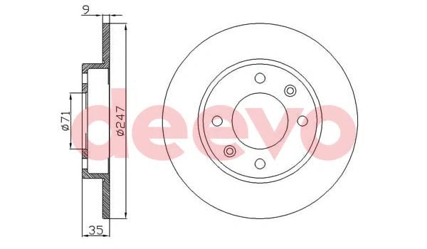 Disque de frein DEEVO BD13220