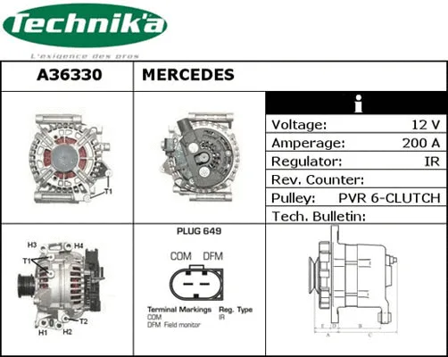 Alternateur Technika A36330