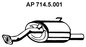Silencieux arrière EBERSPÄCHER 714.5.001
