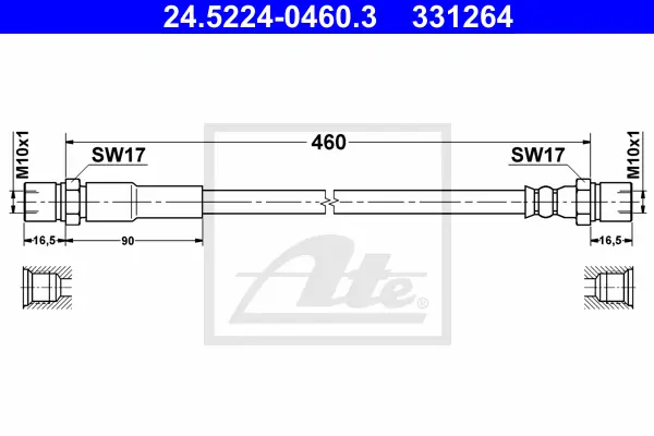 Flexible de frein ATE-APAC 24.5224-0460.3