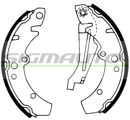 Jeu de mâchoires de frein SIGMAUTO SFA014