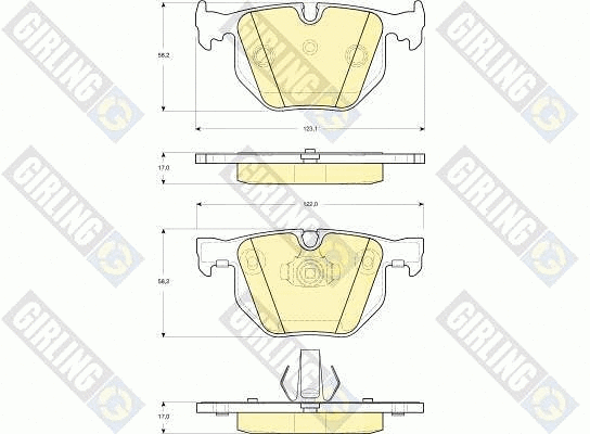 Kit de plaquettes de frein, frein à disque GIRLING 6114992