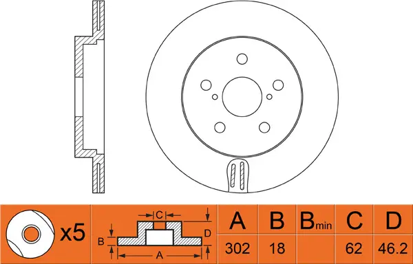 Disque de frein FIT FR0233V
