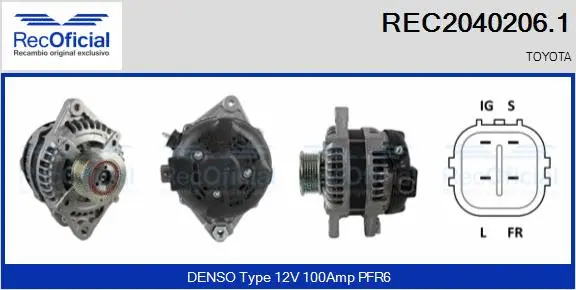 Alternateur RECOFICIAL REC2040206.1