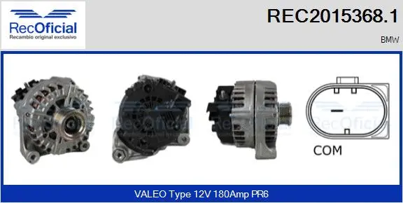 Alternateur RECOFICIAL REC2015368.1