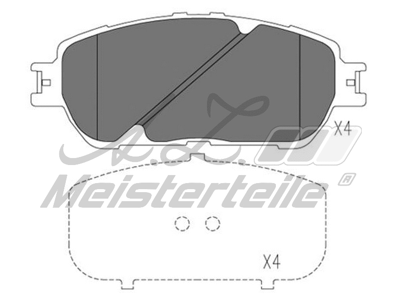 Kit de plaquettes de frein, frein à disque A.Z. Meisterteile AZMT-44-022-2098