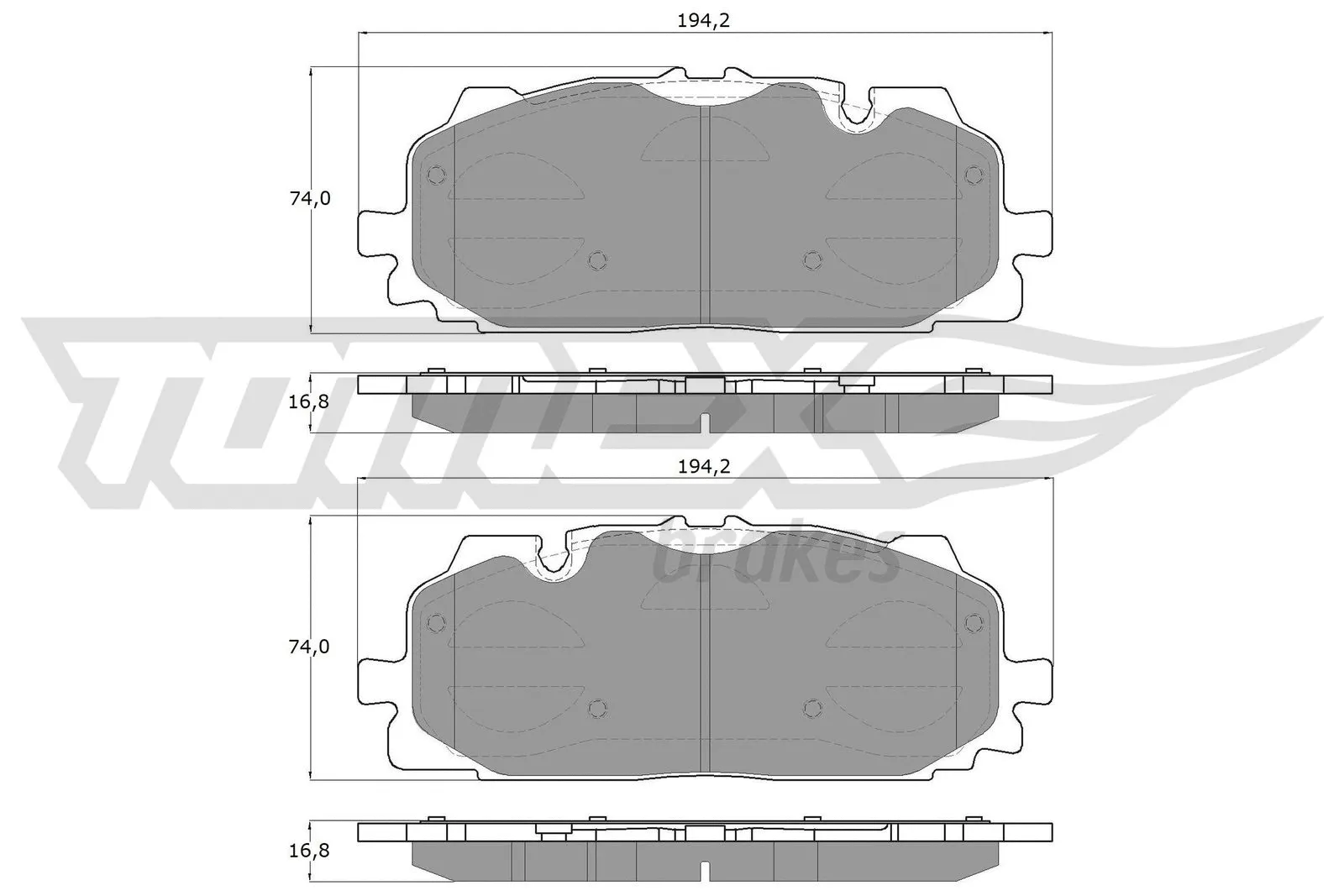 Kit de plaquettes de frein, frein à disque TOMEX Brakes TX 18-60