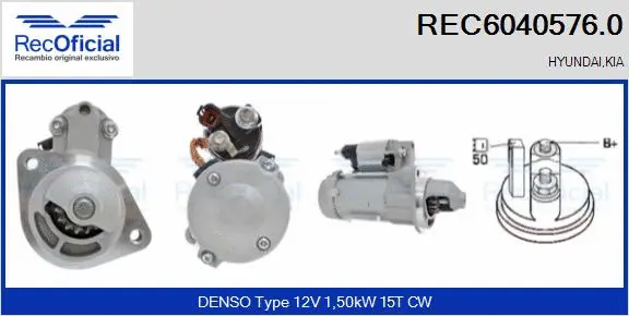 Démarreur RECOFICIAL REC6040576.0