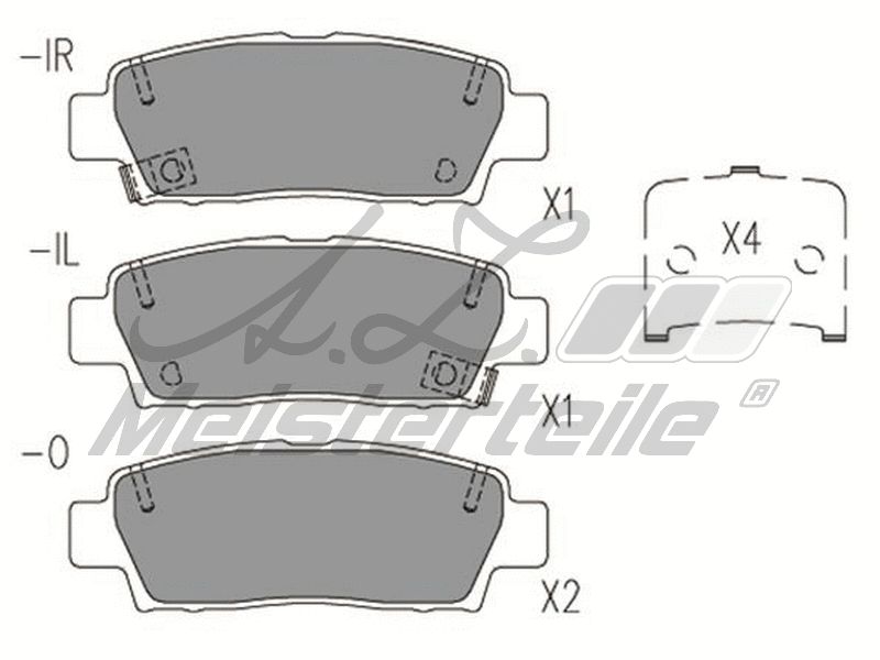 Kit de plaquettes de frein, frein à disque A.Z. Meisterteile AZMT-44-022-2477