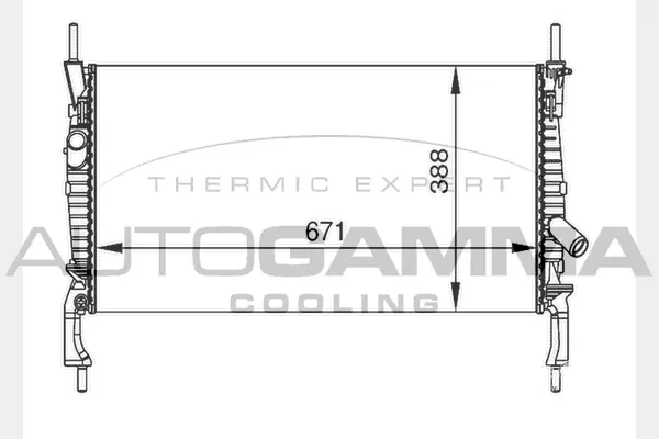 Radiateur, refroidissement du moteur AUTOGAMMA 104642
