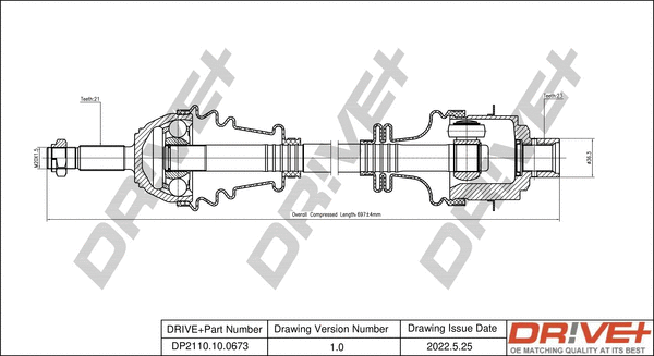 Arbre de transmission Dr!ve+ DP2110.10.0673
