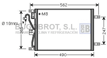 Condenseur, climatisation BUGOBROT 62-DN5351