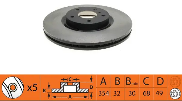 Disque de frein SB BR22150T