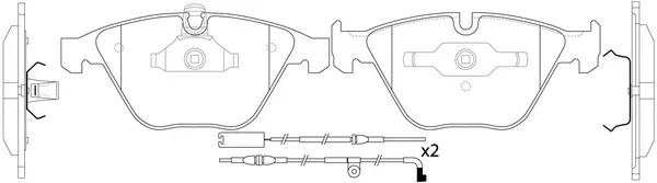 Kit de plaquettes de frein, frein à disque SB BP32222W