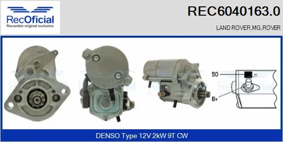 Démarreur RECOFICIAL REC6040163.0