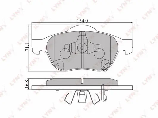 Kit de plaquettes de frein, frein à disque LYNXAUTO BD-7545