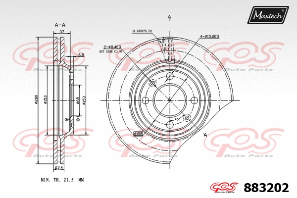 Disque de frein MAXTECH 883202
