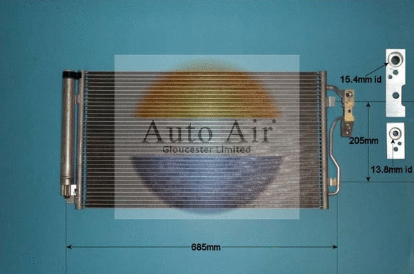 Condenseur, climatisation AUTO AIR GLOUCESTER 16-9948