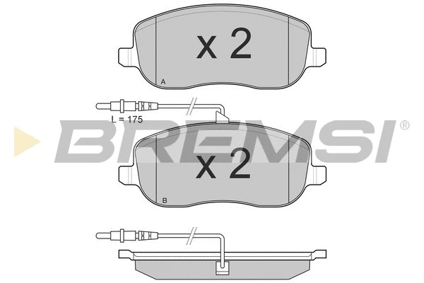 Kit de plaquettes de frein, frein à disque BREMSI BP3028