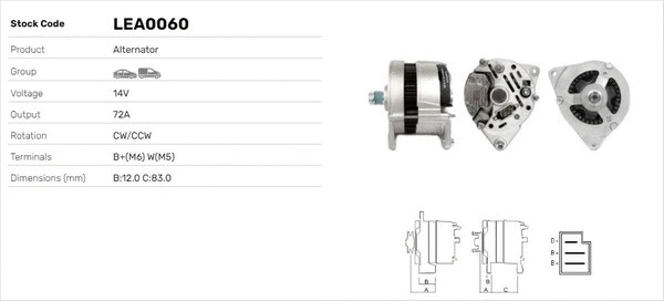 Alternateur LUSA LEA0060