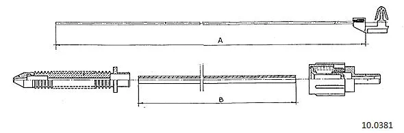 Câble d'accélération CABOR 10.0381