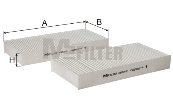 Filtre, air de l'habitacle MFILTER K 973-2