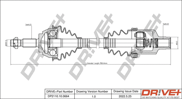 Arbre de transmission Dr!ve+ DP2110.10.0664