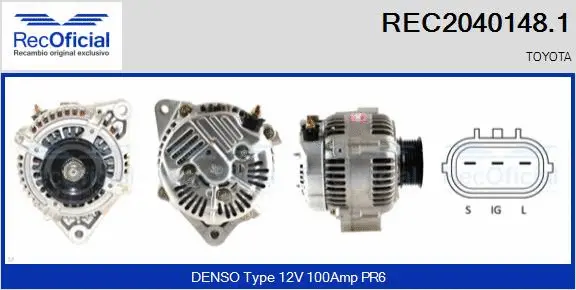 Alternateur RECOFICIAL REC2040148.1
