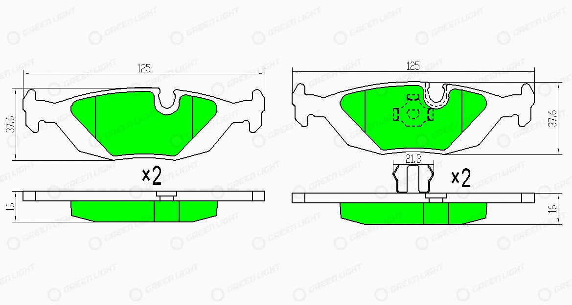 Kit de plaquettes de frein, frein à disque Automotive Adriado GLBP0407