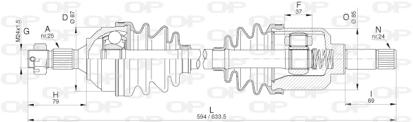 Arbre de transmission OPEN PARTS DRS6305.00