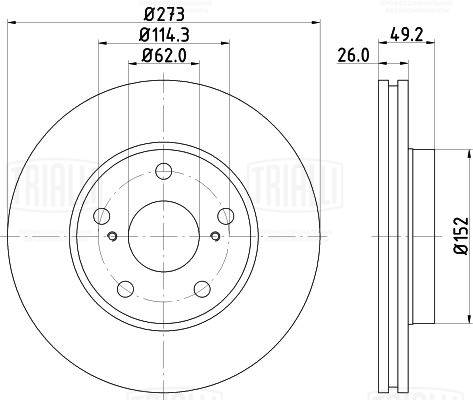 Disque de frein TRIALLI DF 270064