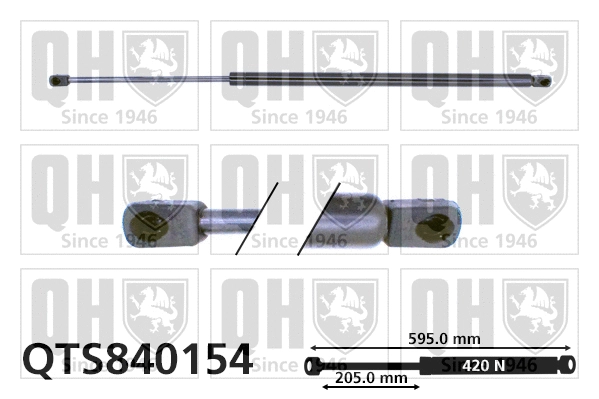 Vérin de hayon, de coffre QUINTON HAZELL QTS840154