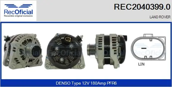 Alternateur RECOFICIAL REC2040399.0
