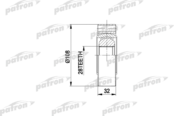Jeu de joints, arbre de transmission PATRON PCV3016