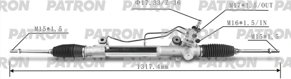 Crémaillère de direction PATRON PSG3183