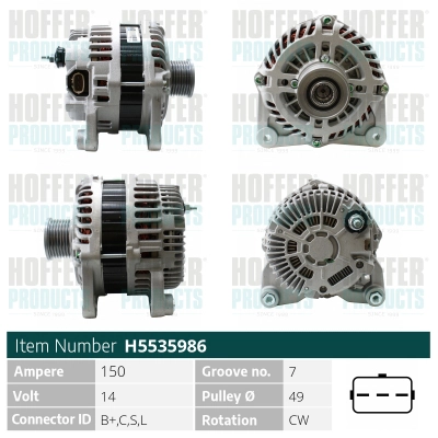 Alternateur HOFFER H5535986