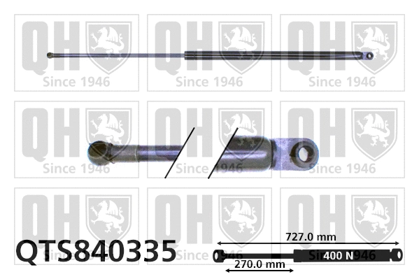 Vérin de hayon, de coffre QUINTON HAZELL QTS840335