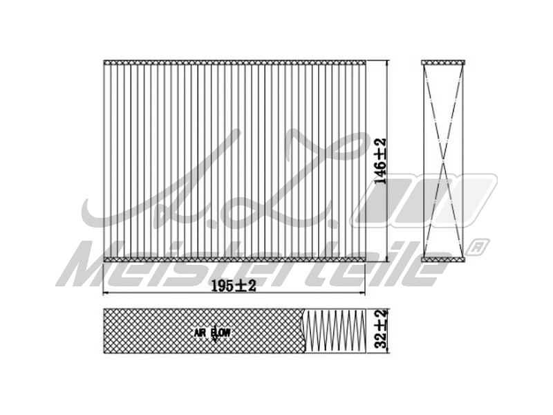 Filtre, air de l'habitacle A.Z. Meisterteile AZMT-41-010-1683