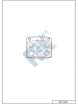 Kit de plaquettes de frein, frein à disque FBK FD1009