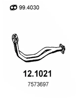 Tuyau d'échappement ASSO 12.1021