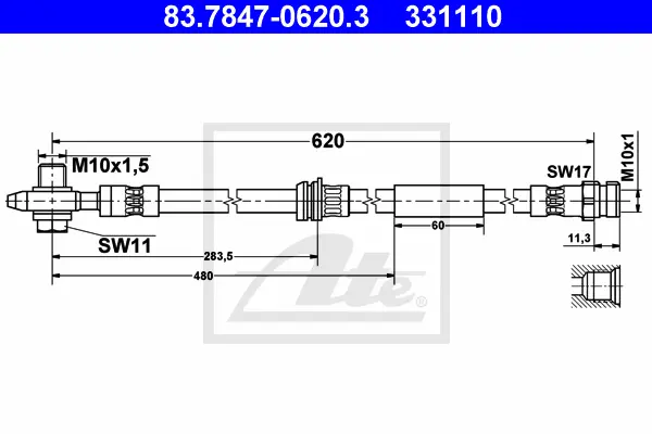Flexible de frein ATE-APAC 83.7847-0620.3
