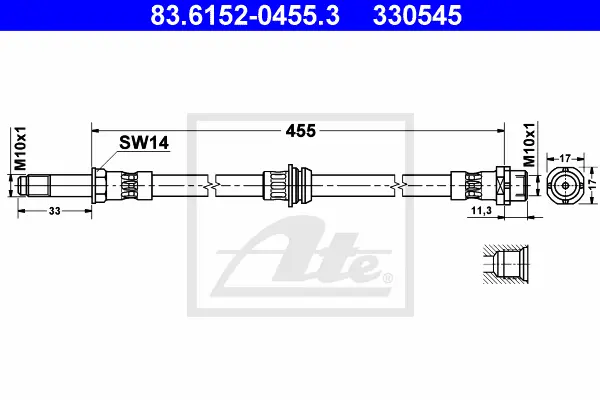 Flexible de frein ATE-APAC 83.6152-0455.3