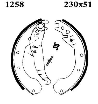 Jeu de mâchoires de frein BSF 01258