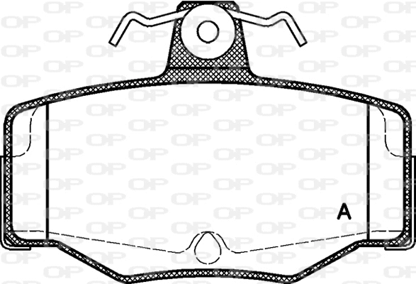 Kit de plaquettes de frein, frein à disque OPEN PARTS BPA0343.00