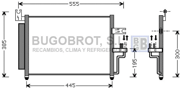 Condenseur, climatisation BUGOBROT 62-HY5081