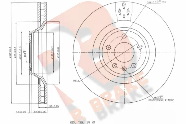 Disque de frein R BRAKE 78RBD11245