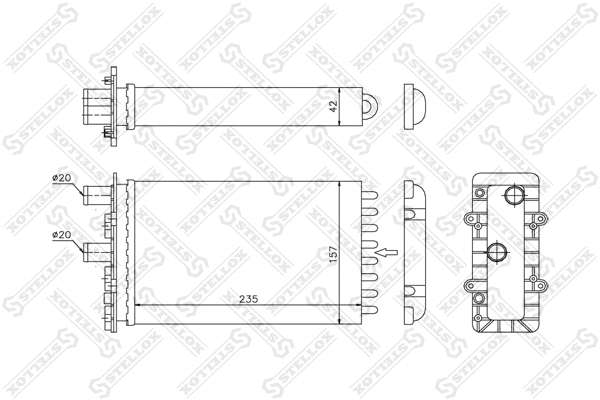 Système de chauffage STELLOX 10-35079-SX