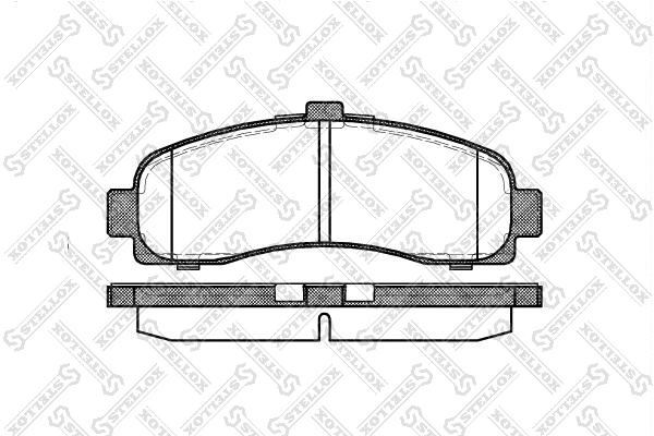 Kit de plaquettes de frein, frein à disque STELLOX 442 010B-SX