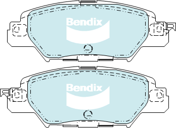 Kit de plaquettes de frein, frein à disque Bendix DB2414 4WD